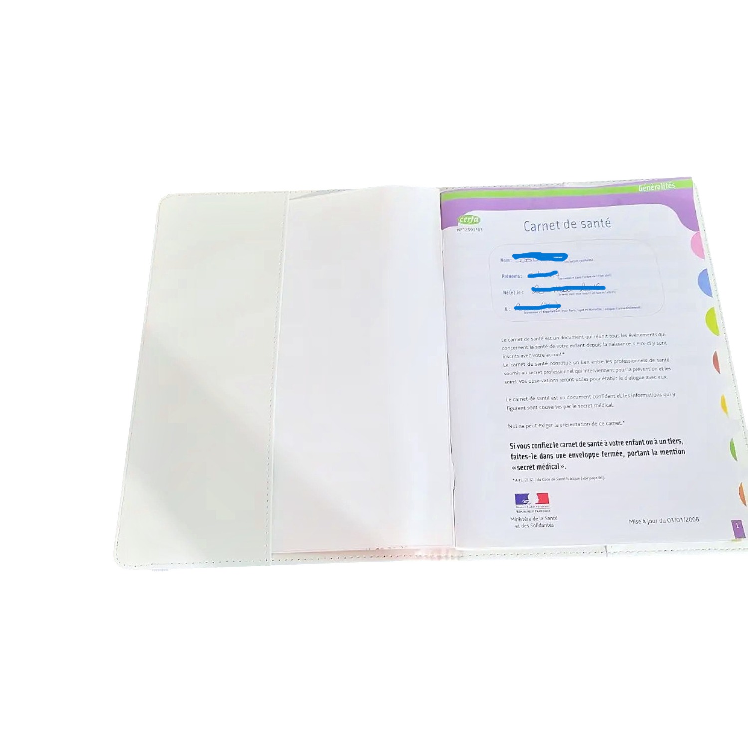 Protège Carnet de Santé Bébé personnalisable