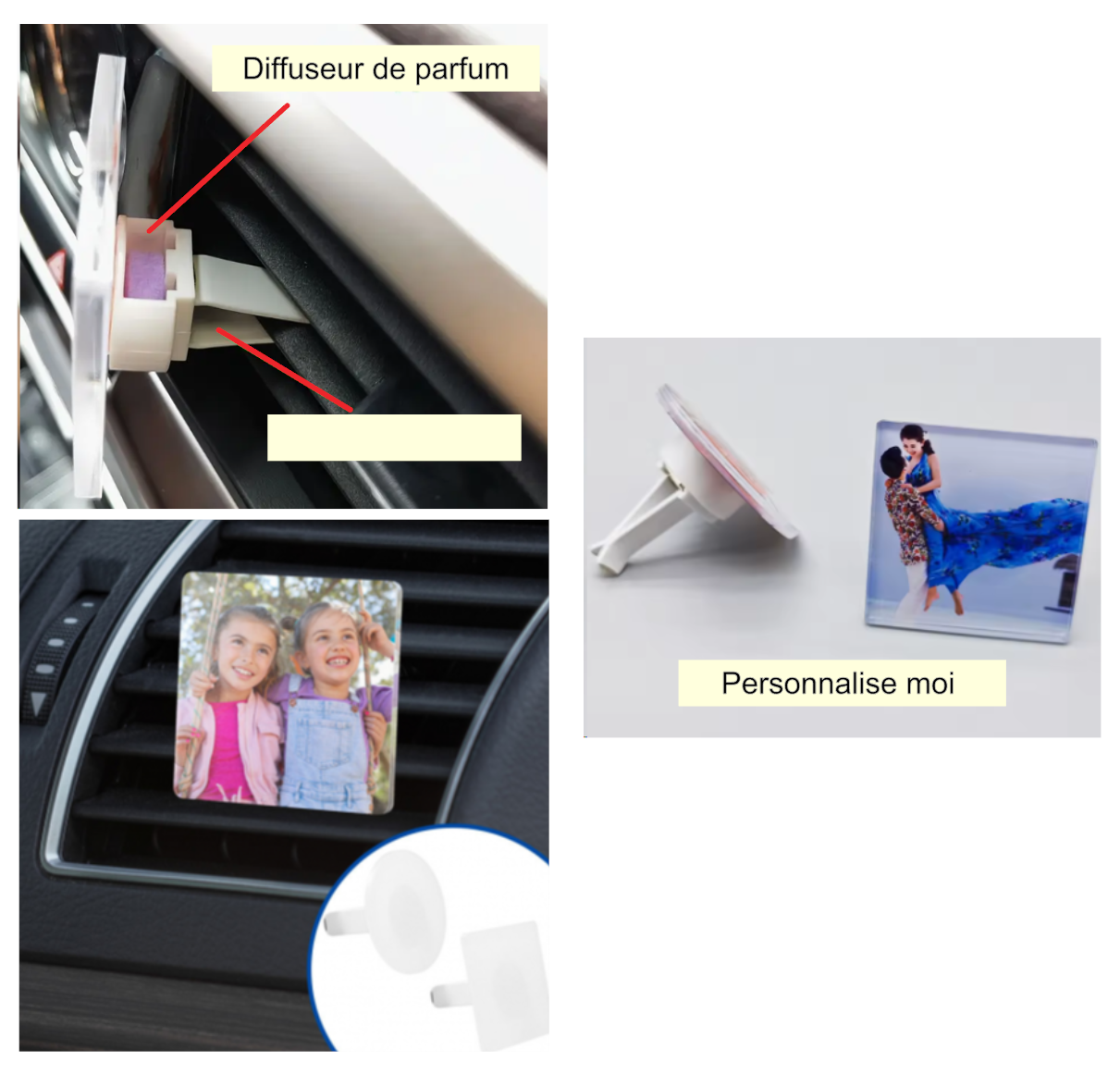 Diffuseur de parfum personnalisé pour voiture