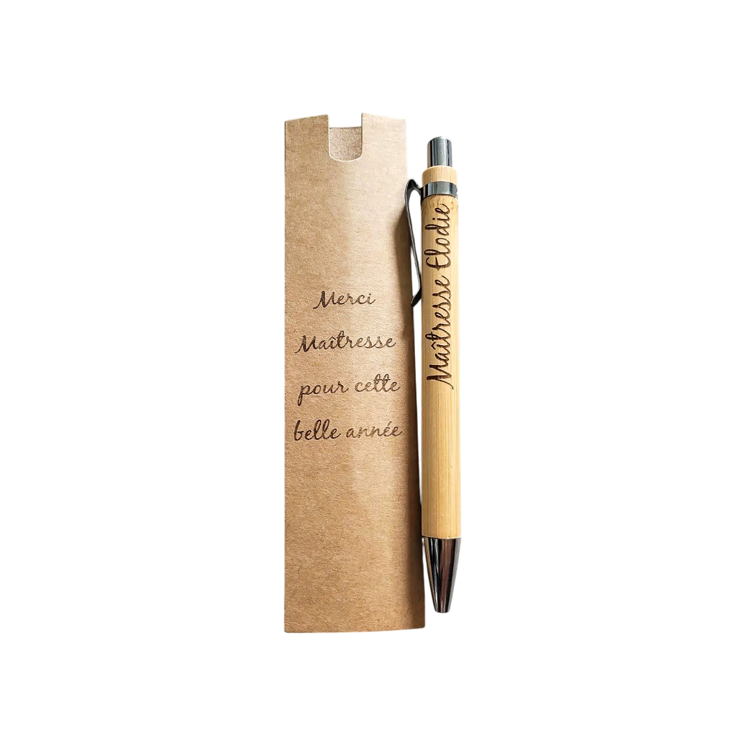 Stylo En Bois Personnalisé avec Boîte Cadeau