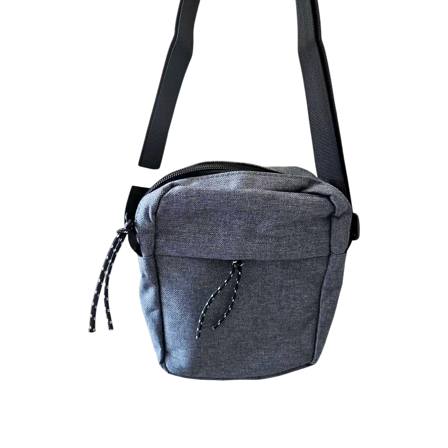 Sac Bandoulière Compact et Élégant en Toile Grise