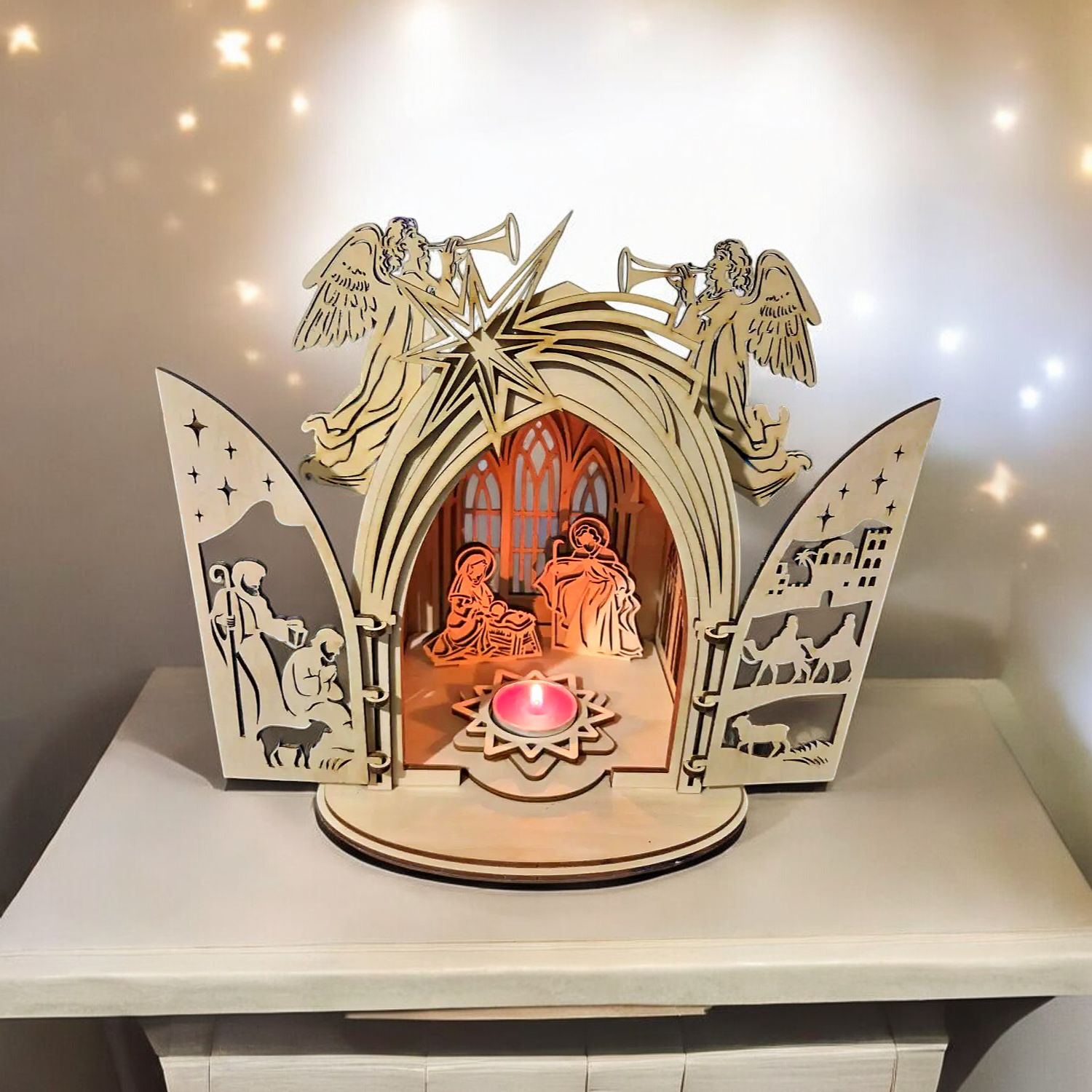 Crèche de Noël étoilée