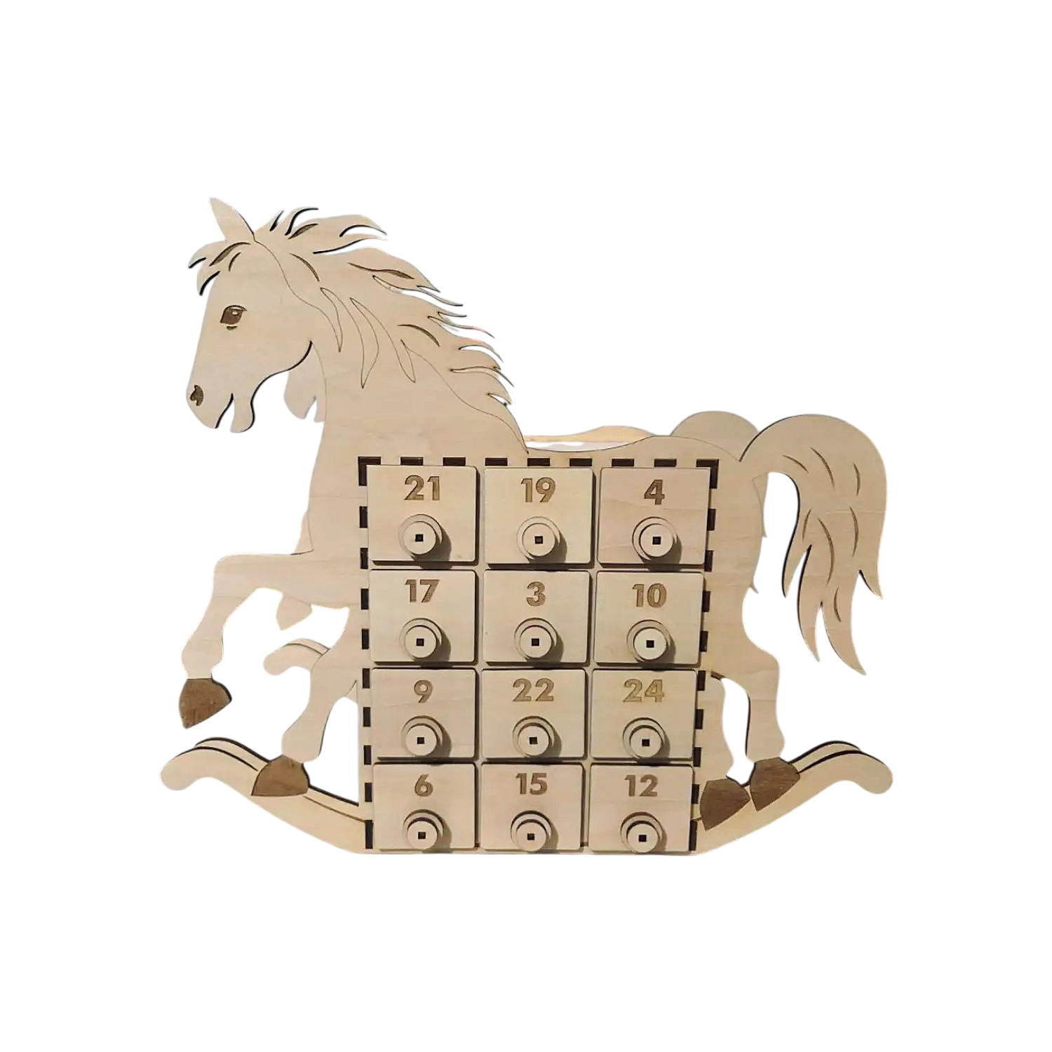 Calendrier de lAvent en Bois Cheval