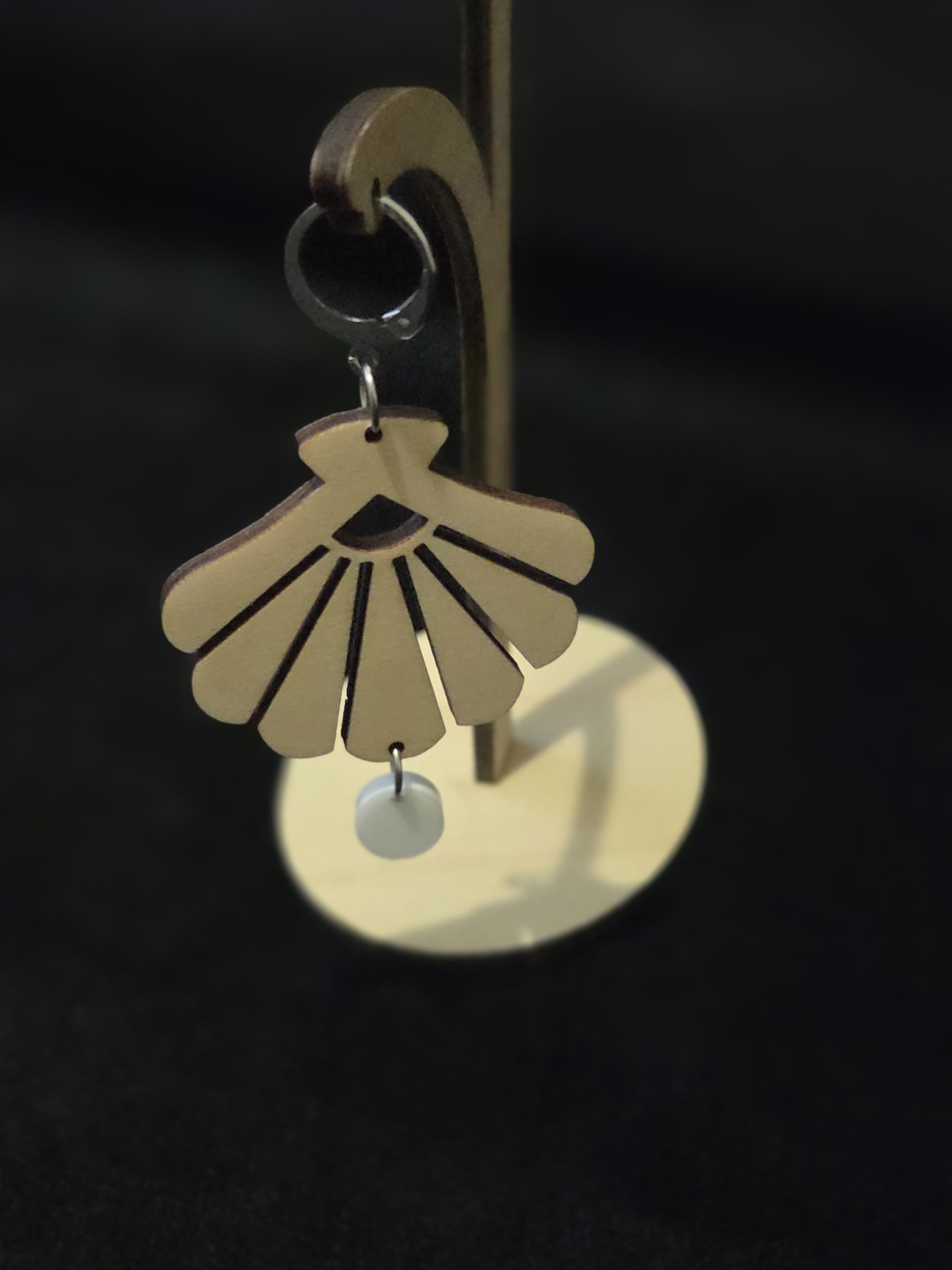 Boucles dOreilles en bois et acrylique