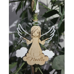 Décoration de Noël Ange en Bois Personnalisée