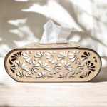 Boîte à Mouchoirs en Bois Sculpté
