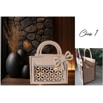 Sac à Main Décoratif en Bois Ajouré