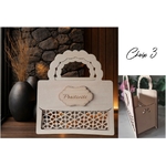 Sac à Main Décoratif en Bois Ajouré