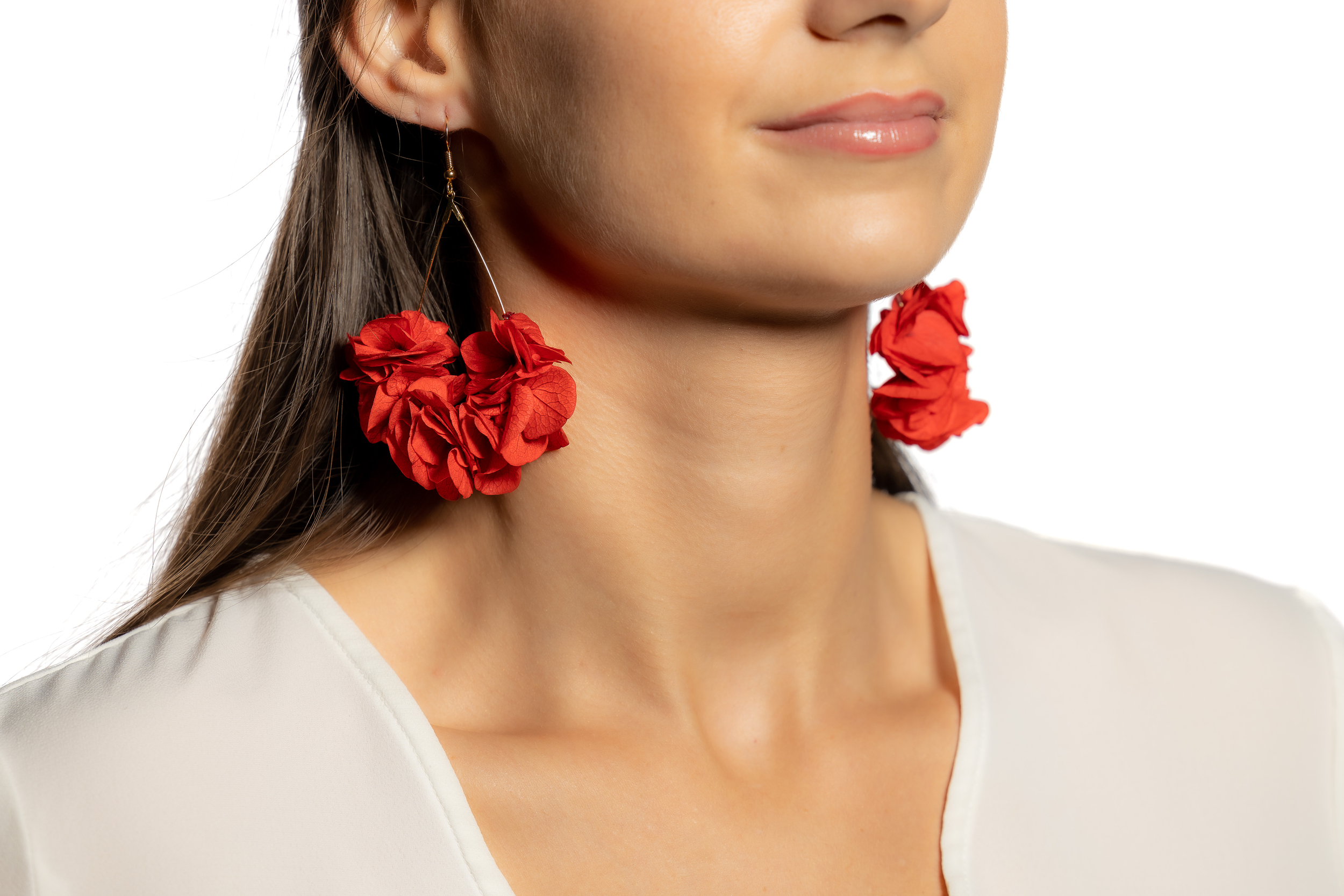 boucles d'oreilles en fleurs stabilisées MALAGA | Mom'Zellebijoux | MMC187