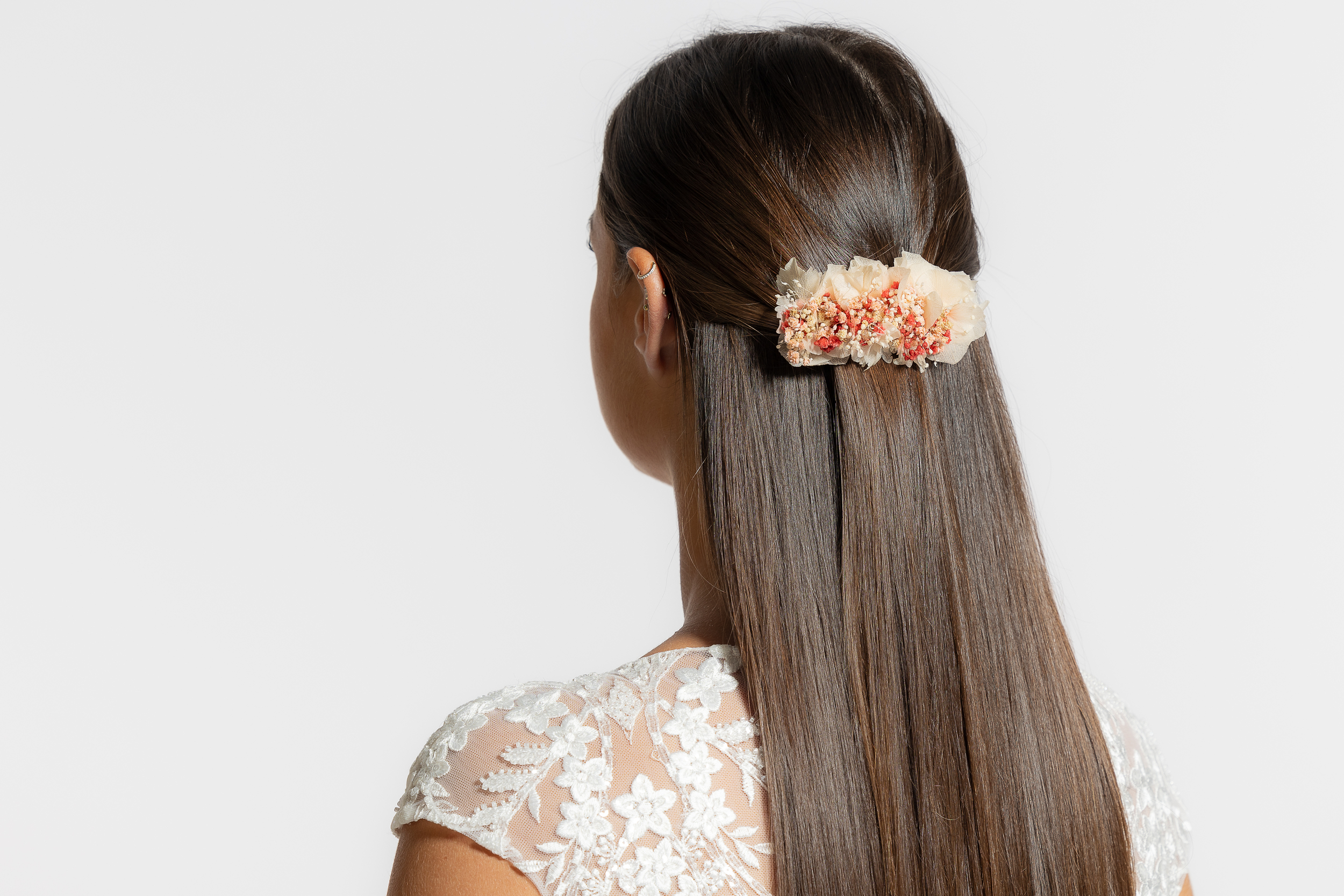 Barrette à cheveux fleurie GRACIA ornée de fleurs stabilisées | Barret a cheveux GRACIA | MomZelle Bijoux | MMC269