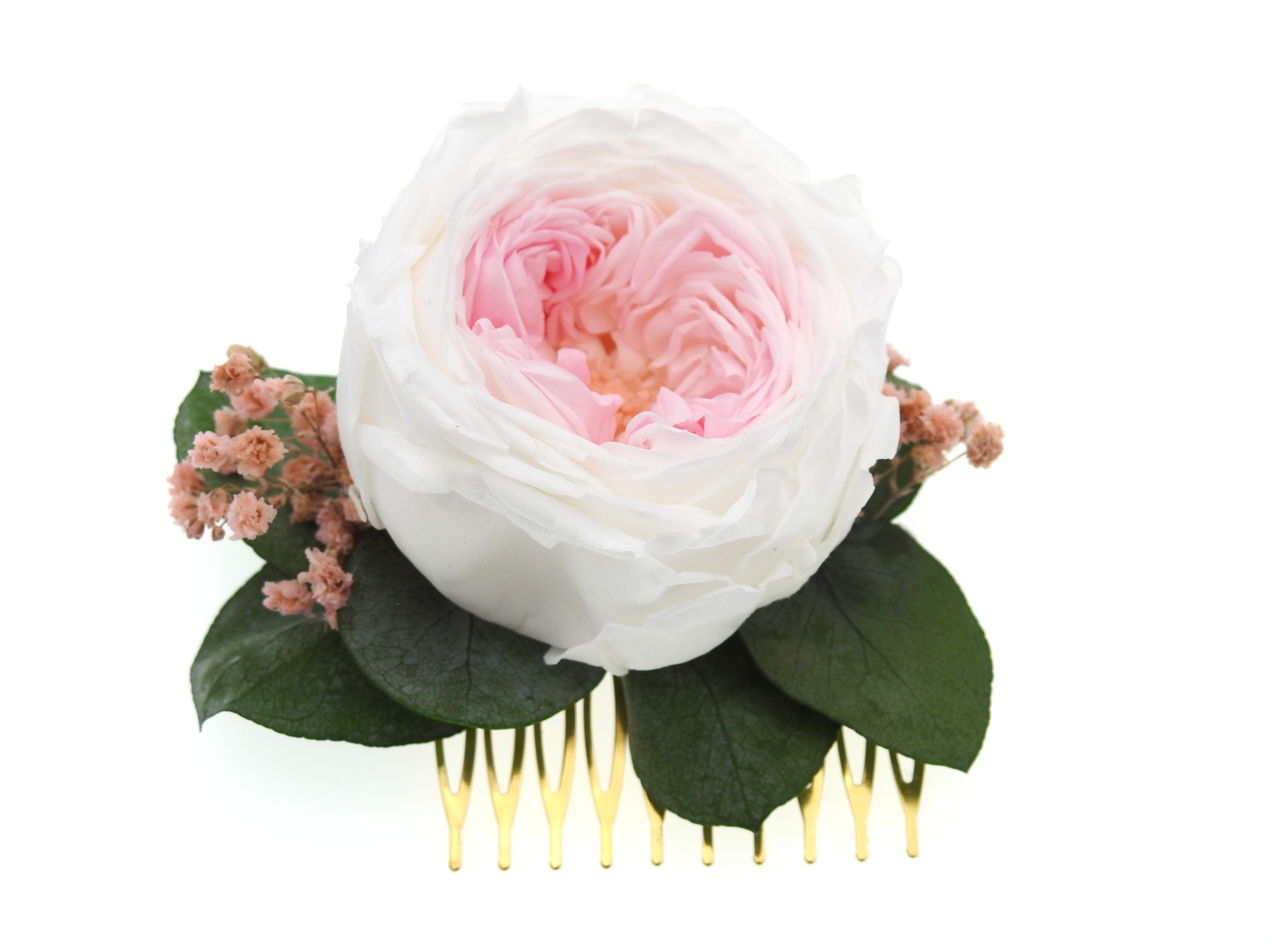 Peigne fleuri de mariage | Peigne de mariage fleuri PILAR | MomZelle Bijoux | MMC277