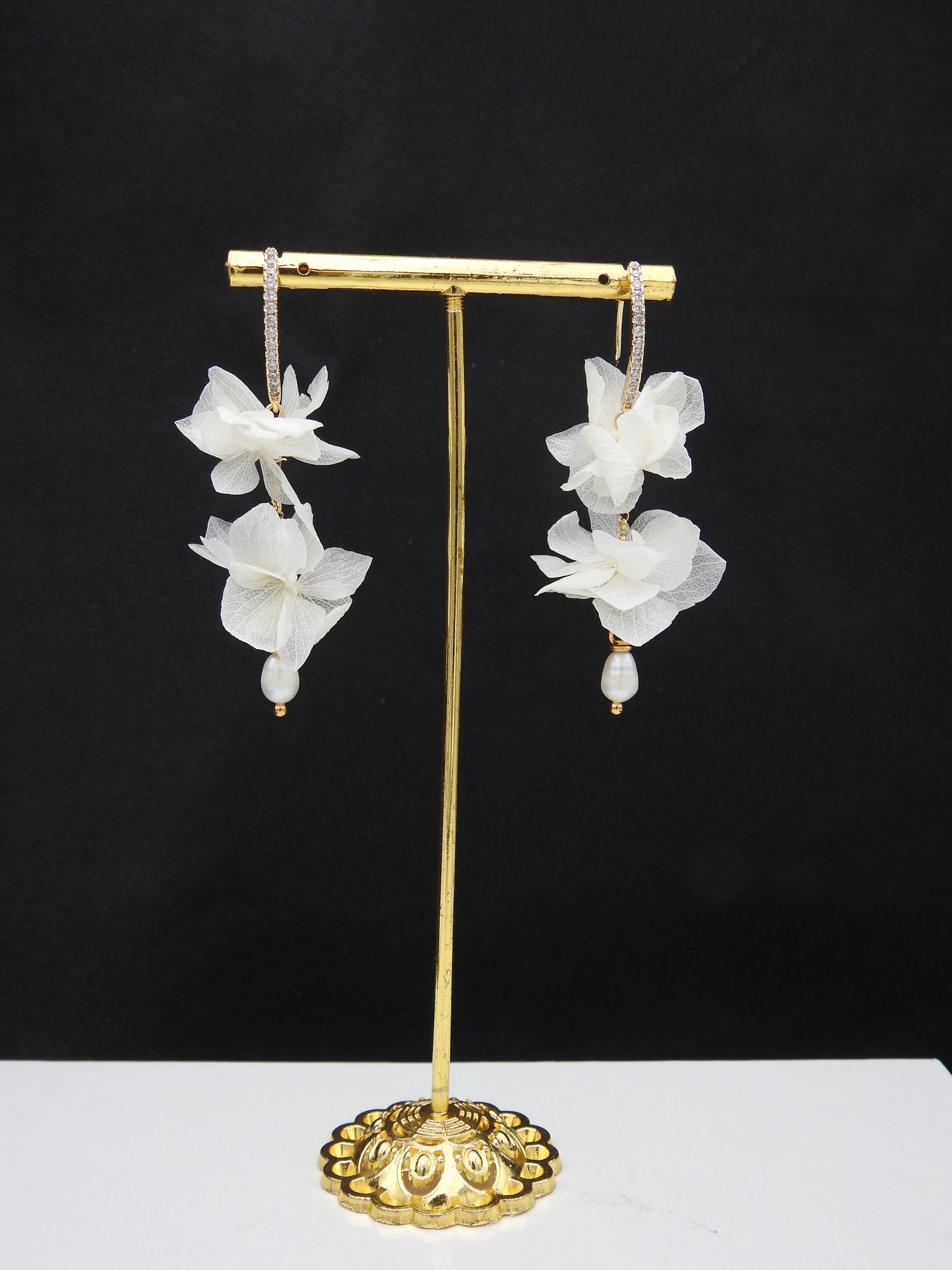 Boucles doreilles fleurs stabilisées | Boucles doreilles fleuries MAENA | MomZelle Bijoux MMC313