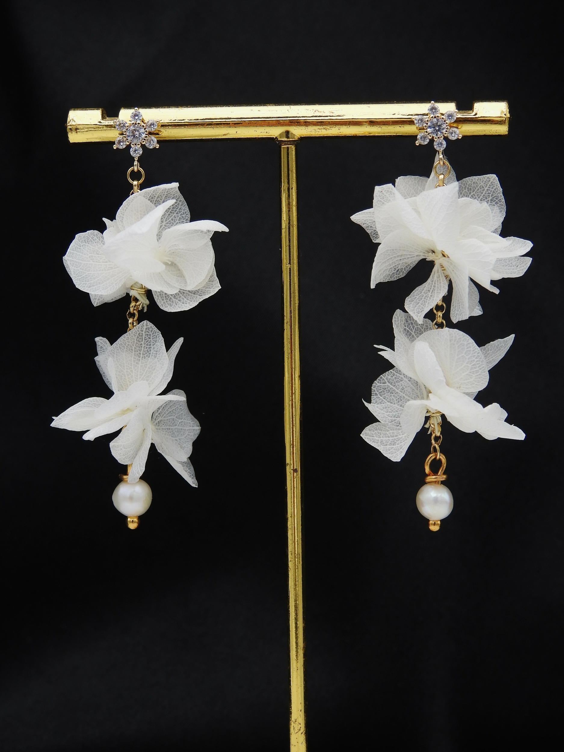 Boucles doreilles fleurs stabilisées | Boucles doreilles fleurs stabilisées ISIS | MomZelle Bijoux MMC314