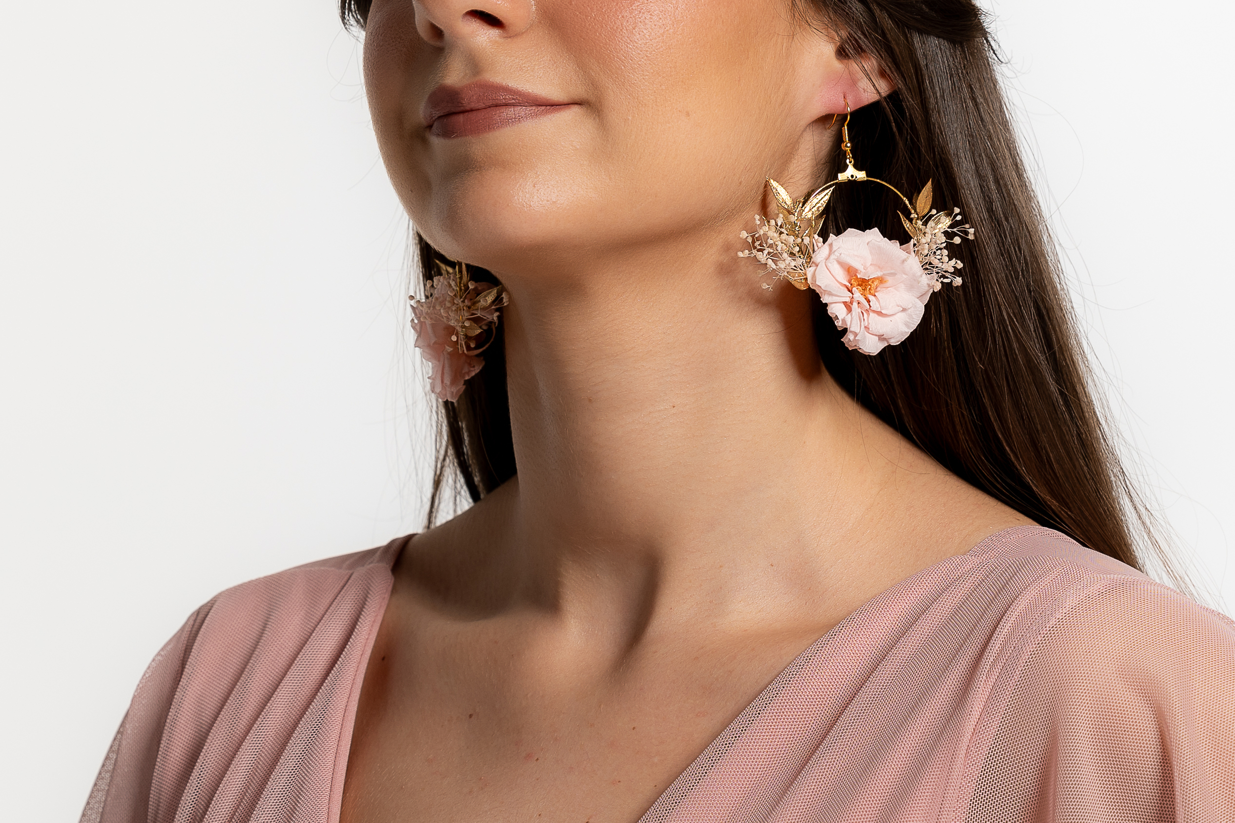 Boucles doreilles fleuries élégantes et raffinées | Boucles doreilles élégantes et raffinées CATERINA | MomZelle Bijoux MMC322