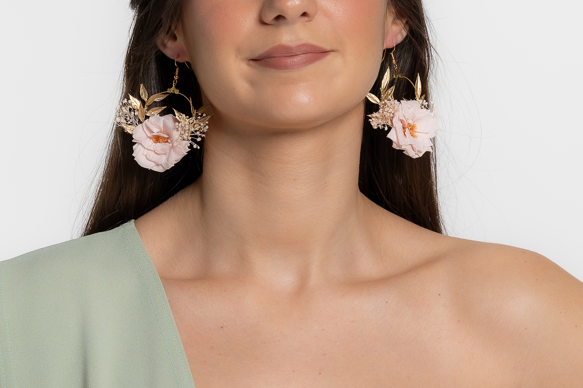 Boucles doreilles fleuries élégantes et raffinées | Boucles doreilles élégantes et raffinées CATERINA | MomZelle Bijoux MMC322