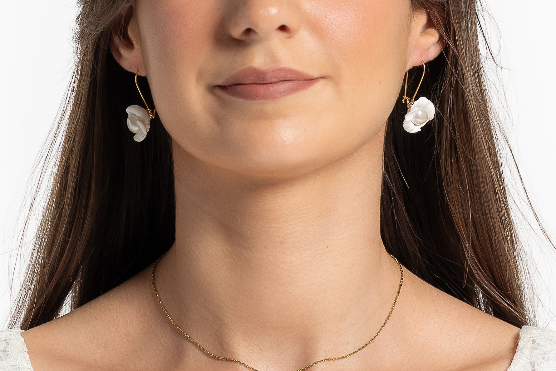 Boucles doreilles en porcelaine | Boucles doreilles en porcelaine AGATHE| MomZelle Bijoux MMC325
