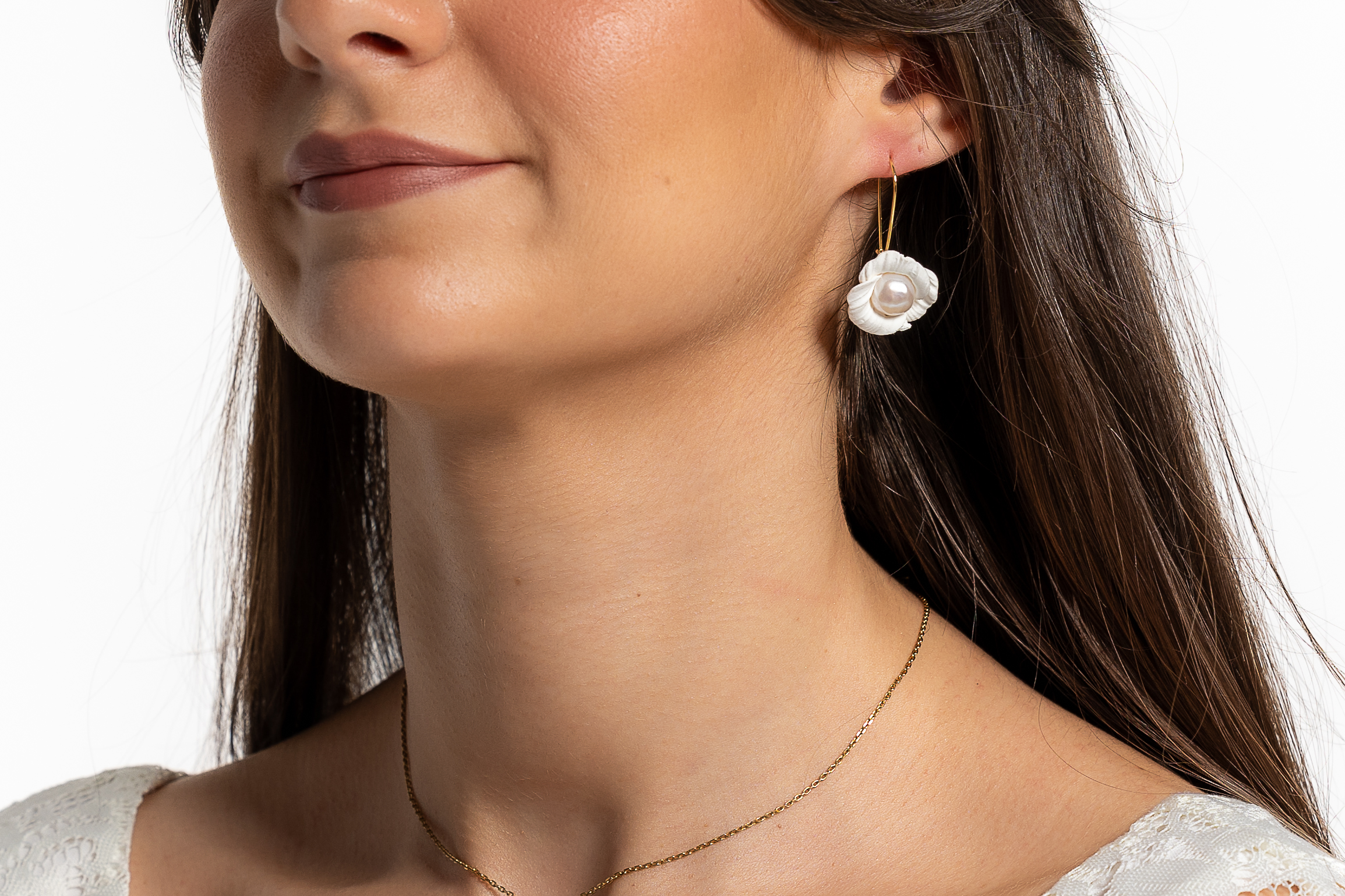 Boucles doreilles en porcelaine | Boucles doreilles en porcelaine AGATHE| MomZelle Bijoux MMC325