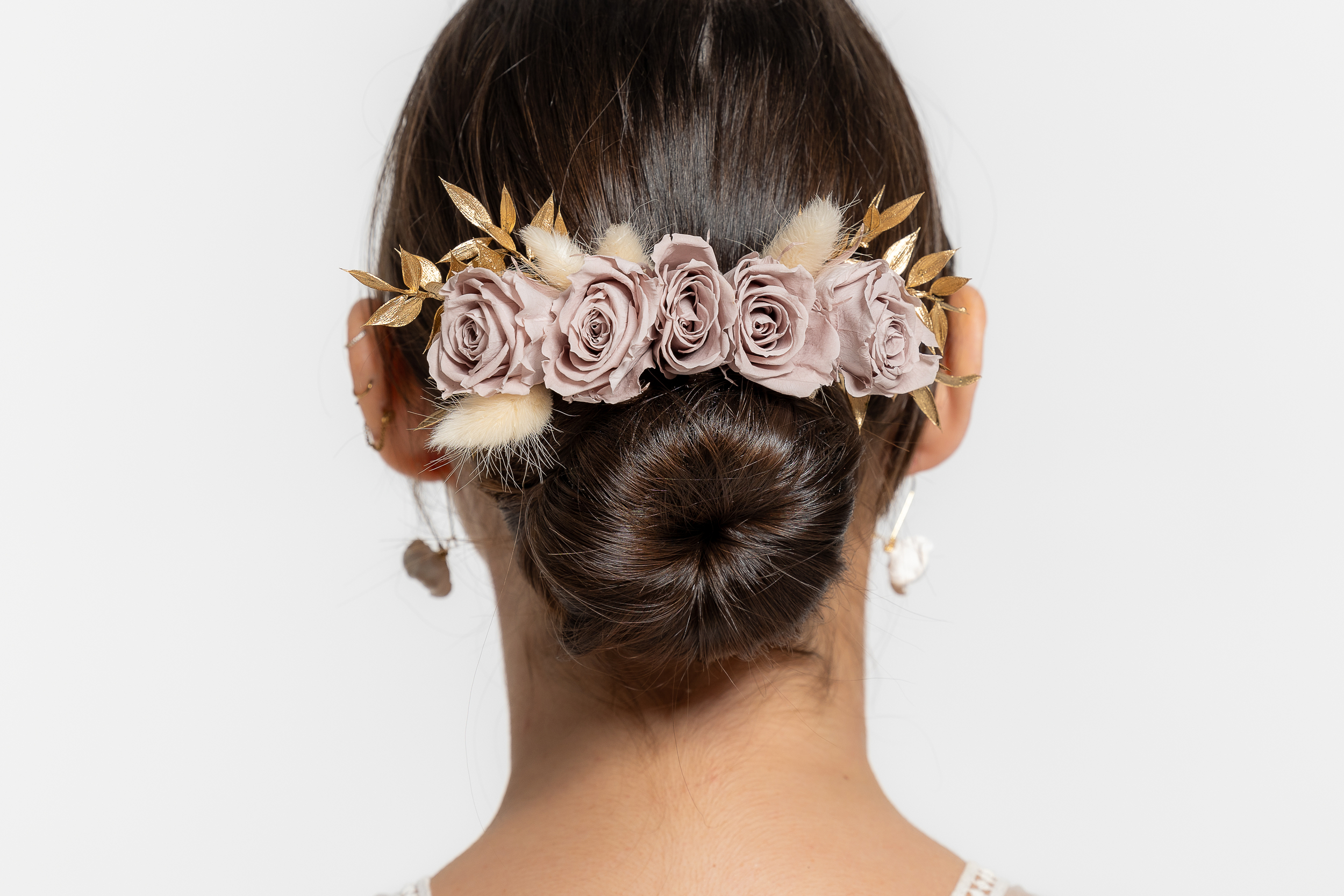 Peigne à cheveux fleuri élégant et raffiné | Peigne à cheveux fleuri élégant et raffiné INDRA| MomZelle Bijoux MMC319