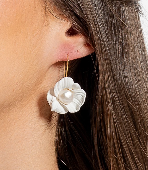 Boucles doreilles en porcelaine | Boucles doreilles en porcelaine ZELINE| MomZelle Bijoux MMC337