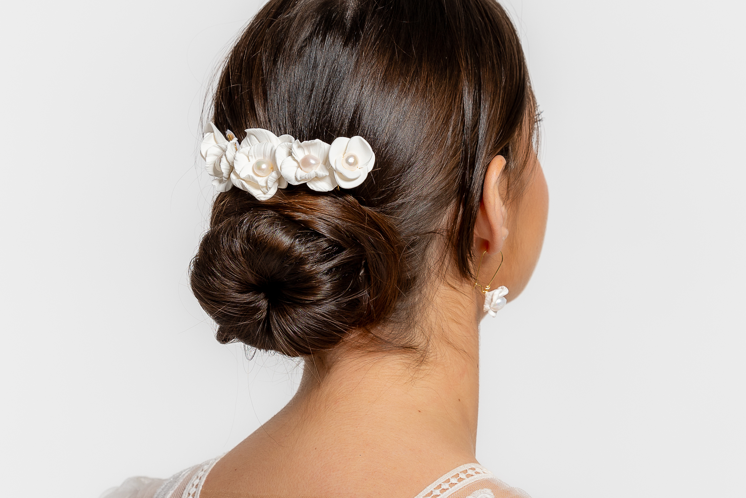 Peigne à cheveux en porcelaine | Peigne à cheveux en porcelaine THEOLINE| MomZelle Bijoux MMC340