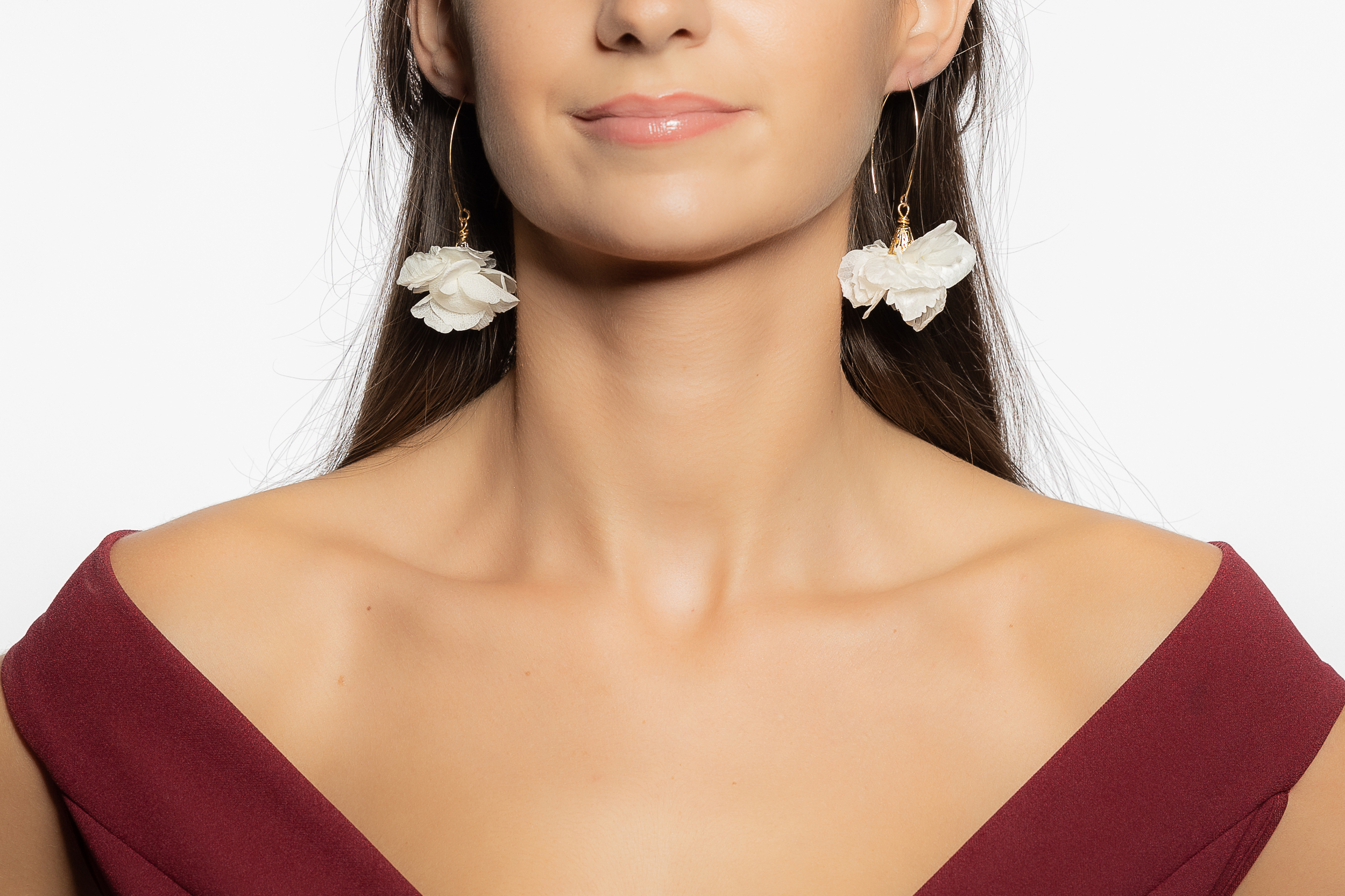 Boucles d'oreilles fleurs stabilisées BARCELONA