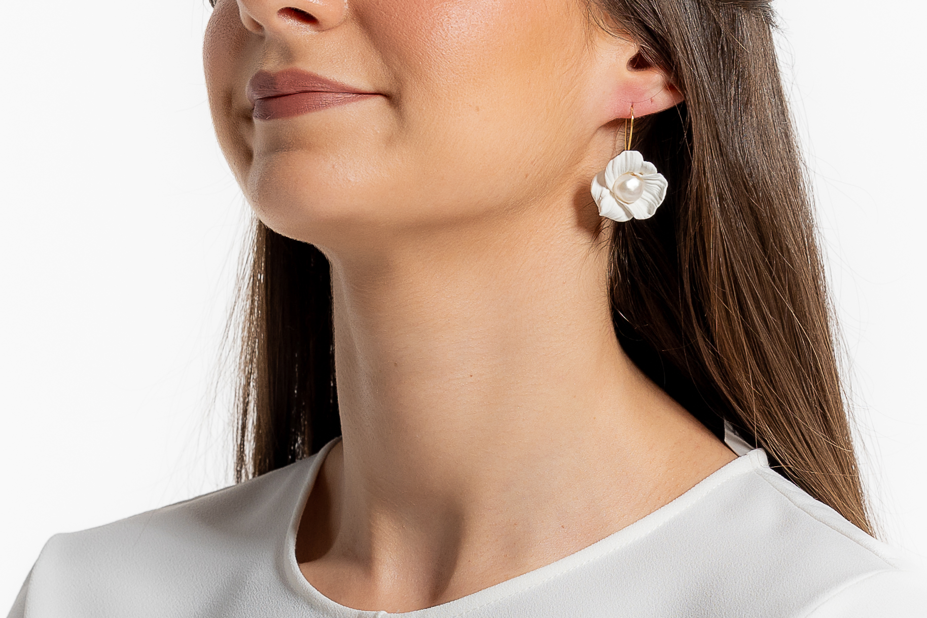 Boucles d'oreilles en porcelaine AGATHE  Mom'Zelle  Un soupçon de raffinement avec nos boucles d'oreilles en porcelaine froide AGATHE