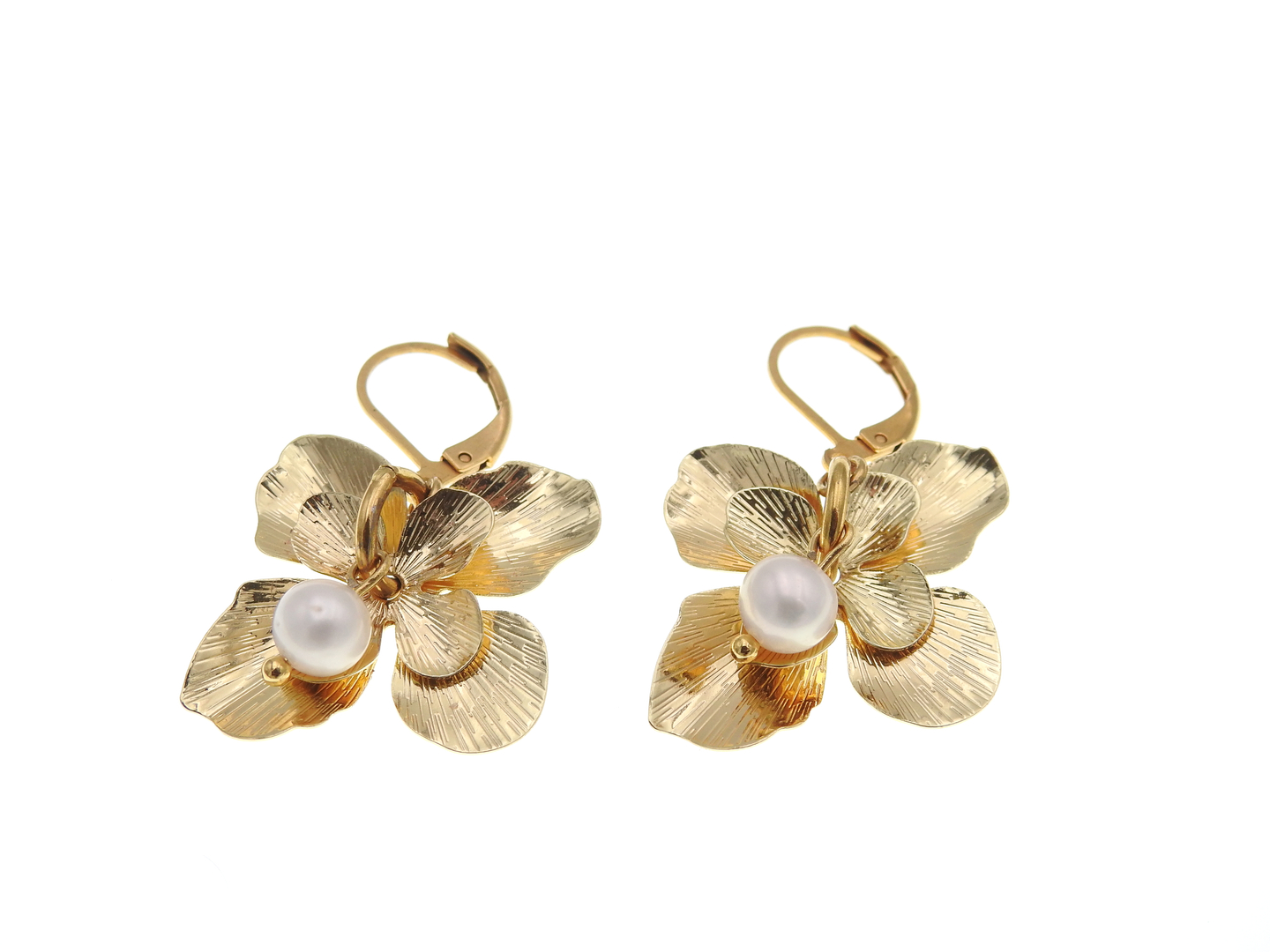 PALM SPRING - Boucles D'oreilles Feuilles de Palmier Dorées - Diane
