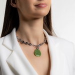 Collier tendance et original pour femme CHULA avec sa pierre en jadeite MMC036 CHULA 2