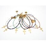 Bracelets protecteurs et spirituels SALUD avec pendentif croix  MMC147