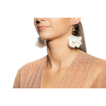 Boucles d'oreilles fleurs d'hortensia stabilisées blancs MELILLA | Mom'Zelle Bijoux | MMC201