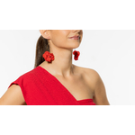 boucles d'oreilles en fleurs d'hortensia stabilisées rouge MINORCA | Boucles d'oreilles en fleurs stabilisées Minorca | MomZelle Bijoux | MMC225