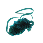 Bracelet fleuri orné de fleurs d'hortensia bleu métallic, bracelet fleuri pour communions, bracelet fleuri pour baptêmes, bracelet fleuri famme mariage | Bracelet DANIELA | MomZelle Bijoux | MMCC252