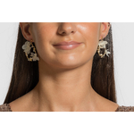 boucles d'oreilles perles d'eau douce et fleurs stabilisées LIRIA | Mom'Zelle bijoux |MMC237