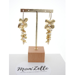 Boucles doreilles pendantes dorées ornées de perles deau douce | boucles doreilles dorées ANNA | MomZelle BIjoux MMC258