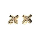 Boucles d'oreilles fleurs dorées et strass | Boucle d'oreille fleurs dorées ORIANA | Mom'Zelle Bijoux MMC313