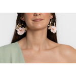 Boucles doreilles fleuries élégantes et raffinées | Boucles doreilles élégantes et raffinées CATERINA | MomZelle Bijoux MMC322