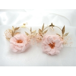 Boucles doreilles fleuries élégantes et raffinées | Boucles doreilles élégantes et raffinées CATERINA | MomZelle Bijoux MMC322