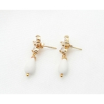 Boucles doreilles élégantes et raffinées en porcelaine | Boucles doreilles élégantes et raffinées en porcelaine LYS| MomZelle Bijoux MMC323
