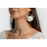 Boucles doreilles fleuries élégantes et raffinées | Boucles doreilles fleuries VALENTINA élégantes et raffinées| MomZelle Bijoux MMC320