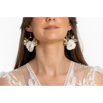Boucles doreilles fleuries élégantes et raffinées | Boucles doreilles fleuries VALENTINA élégantes et raffinées| MomZelle Bijoux MMC320