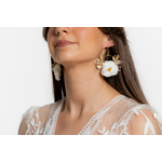Boucles doreilles fleuries élégantes et raffinées | Boucles doreilles fleuries VALENTINA élégantes et raffinées| MomZelle Bijoux MMC320