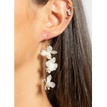 Boucles doreilles fleuries de mariage | Boucles doreilles fleuries mariage IRIS | MomZelle BIjoux MMC275