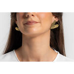 Boucles d'oreilles en forme de coeur martelé | Boucles d'oreilles en forme de coeur martelé LEONIE| Mom'Zelle Bijoux MMC328