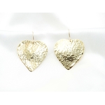 Boucles doreillles en forme de coeur martelé | Boucles doreillles en forme de coeur martelé CELESTE| MomZelle Bijoux MMC329