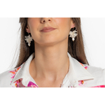Boucles doreilles fleurs stabilisées et porcelaine | Boucles doreilles fleurs stabilisées et porcelaine MAUD| MomZelle Bijoux MMC331