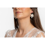 Boucles doreilles fleurs stabilisées et porcelaine | Boucles doreilles fleurs stabilisées et porcelaine MAUD| MomZelle Bijoux MMC331