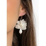 Boucles doreilles fleurs stabilisées et porcelaine | Boucles doreilles fleurs stabilisées et porcelaine MAUD| MomZelle Bijoux MMC331