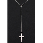 Collier chapelet pour femme CLARA avec sa croix argent by Mom’Zelle MMC031 4