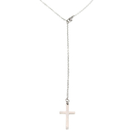 Collier chapelet pour femme CLARA avec sa croix argent by Mom’Zelle MMC031 1