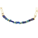 Collier en pierres fines lapis-lazuli et turquoise MMC043 AMPARO 1