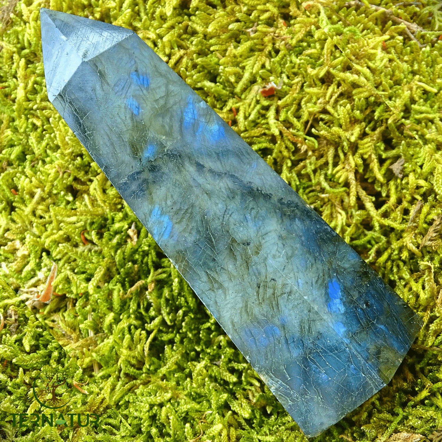 Pointe labradorite - lithothérapie - cristaux - pierre